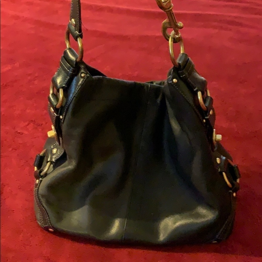Coach 10616 Black leather Carly Large Hobo Bag - Picture 6 of 8